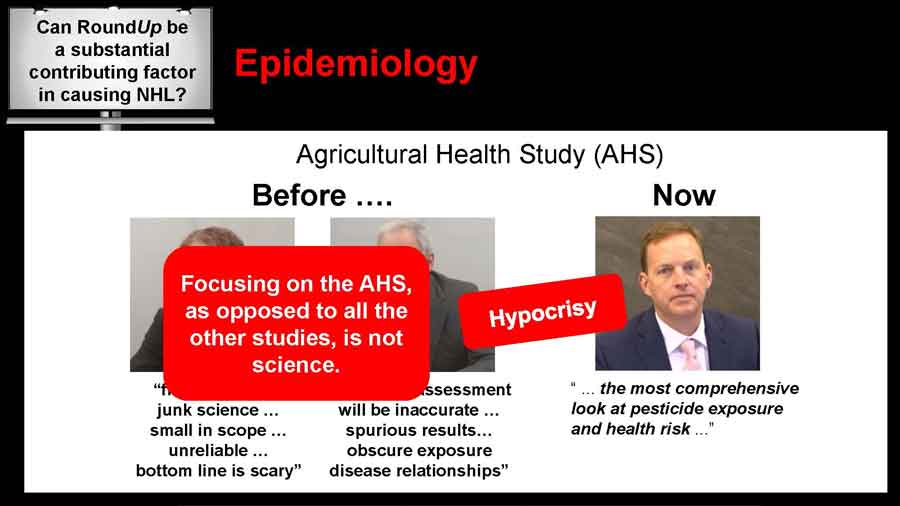 Focusing on the AHS as opposed to all the other studies, is not science - hypocrisy